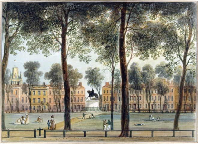 Queen Square 1827 painting
